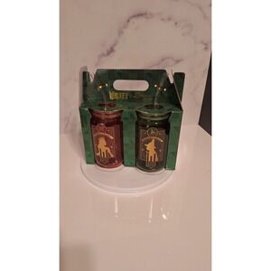 Wicked Dragon Glinda And Elphaba Drinking Glass Set With Lid And Straw BRAND NEW